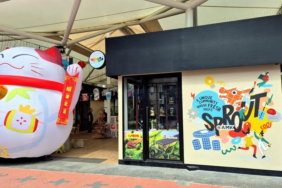 “宏茂桥创新天地”是一个为店家提供较低租金和培训的试点空间。（陈爱薇摄）