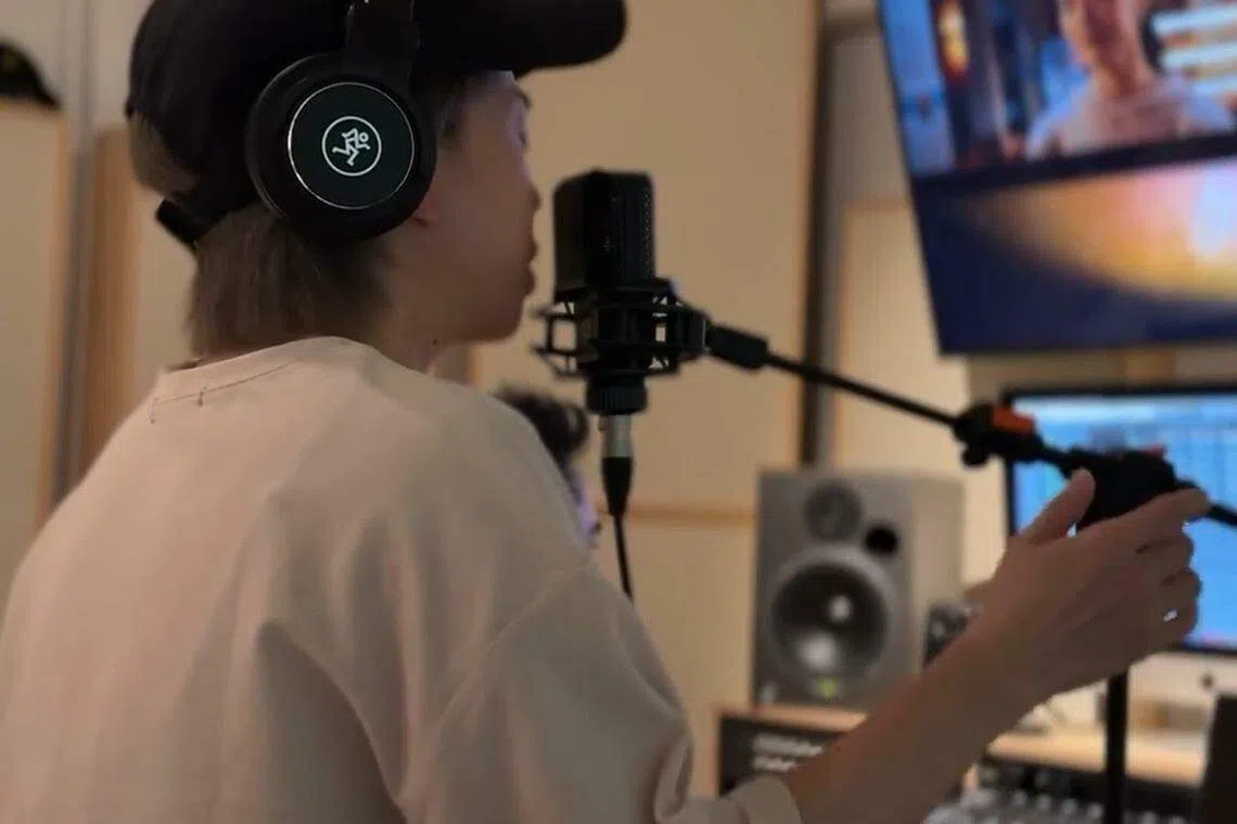 陈迪雅在完成录音后担心自己的表现不够理想。（取自陈迪雅IG）