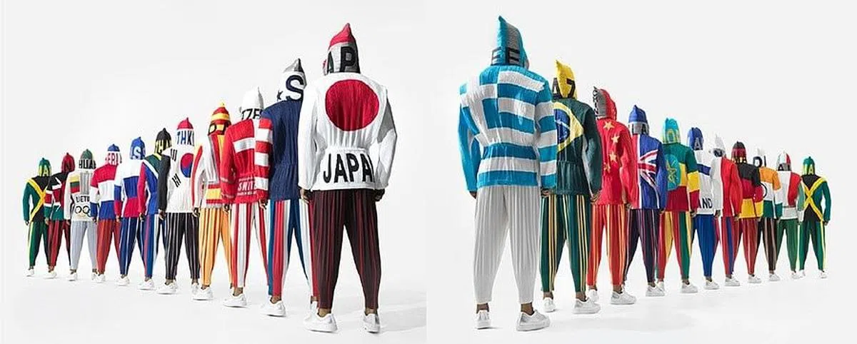 三宅一生延续立陶宛队服的灵感，1993春夏男装发布“我的制服节”系列，为其他20多个国家扩展和开发队服。（图片取自互联网）