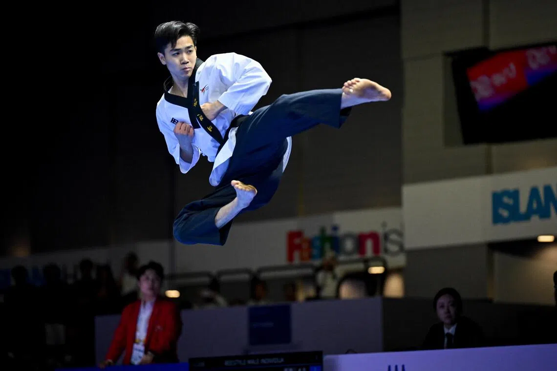 叶宗翰凭借着出色的发挥，如愿登上领奖台。（新加坡体育理事会提供）