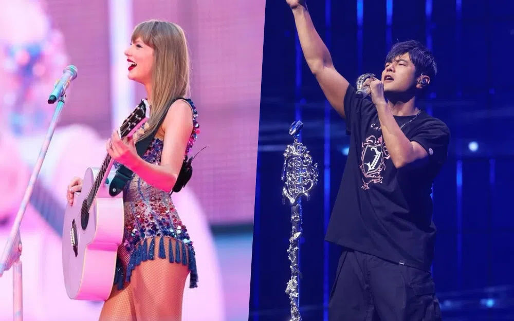 Spotify“新加坡最受欢迎歌手”冠亚军，分别是Taylor Swift（左图）和周杰伦（右图）。（取自艺人IG）