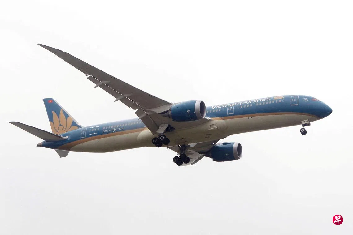 越南航空公司说，这架波音787客机原定飞往河内，但在起飞后因“技术问题”返回出发机场。 （路透社档案照片）