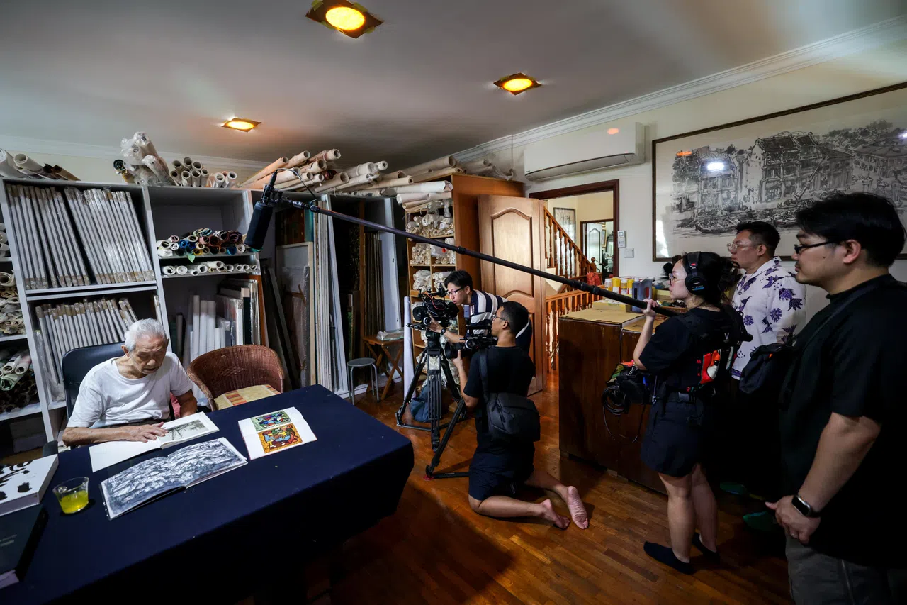 林子平气定神闲，在镜头前展现他人生最后的光景。（叶振忠摄）