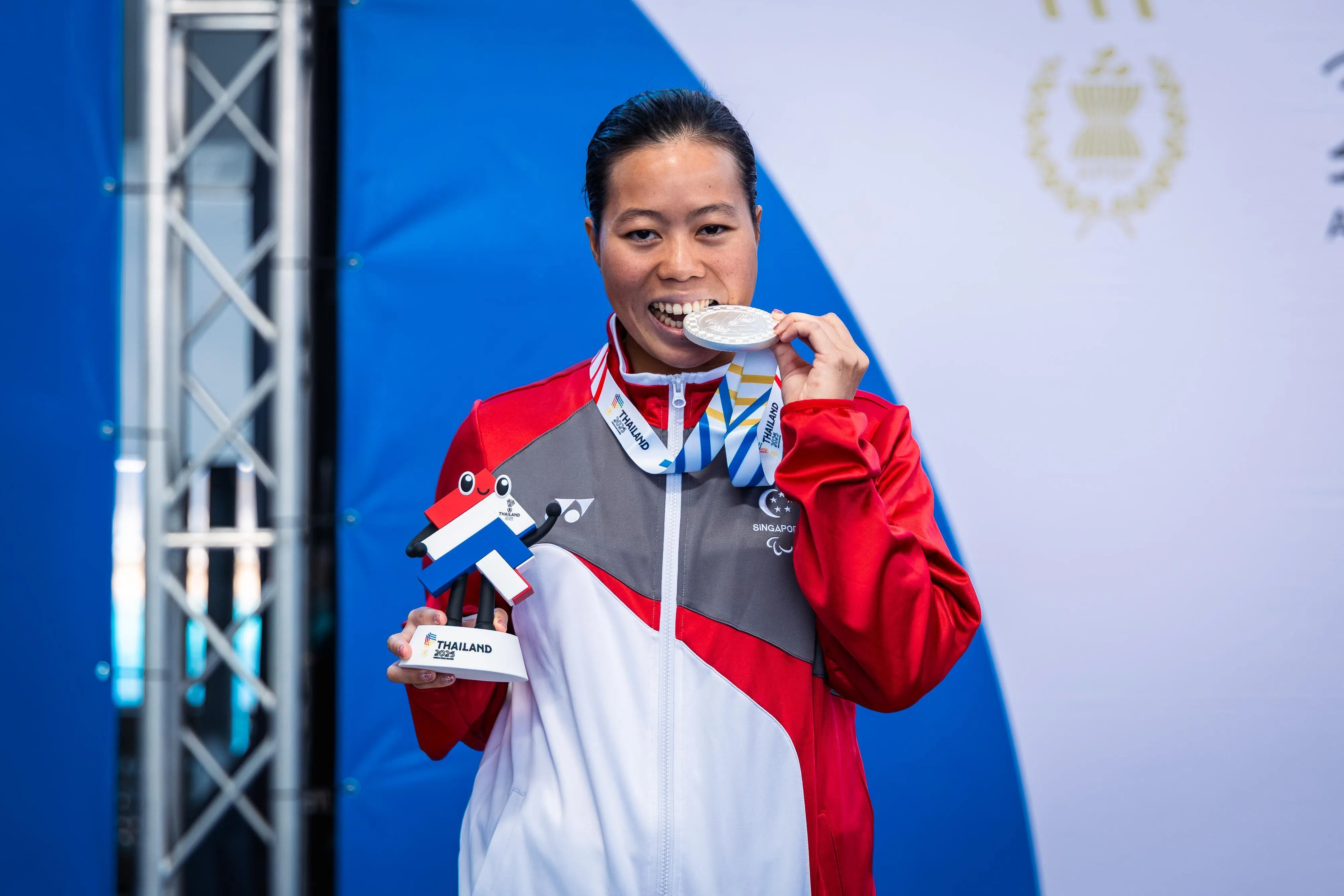 梅嫣婷在上届亚细安残运会夺得三银两铜，在参加的五个赛项全部拿牌。（新加坡全国残奥理事会）