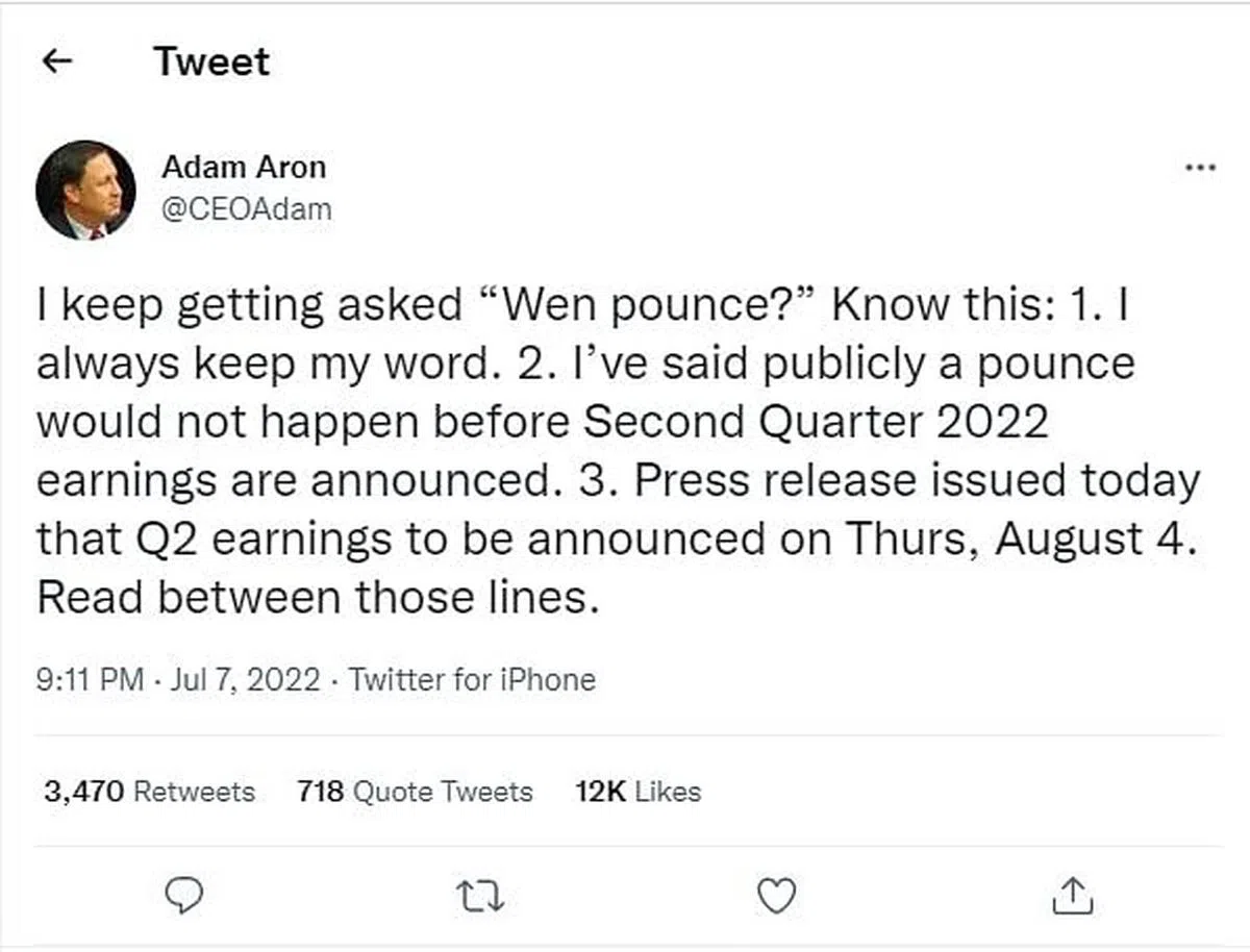 亚隆推文。（亚隆推特截图）