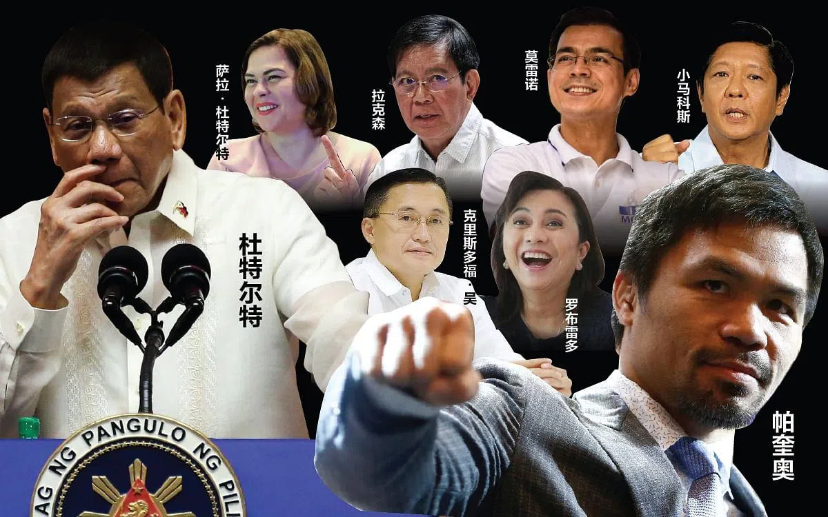 菲律宾2022年总统选举准候选人。（制图：张进培、图片来源：路透社、法新社、互联网）