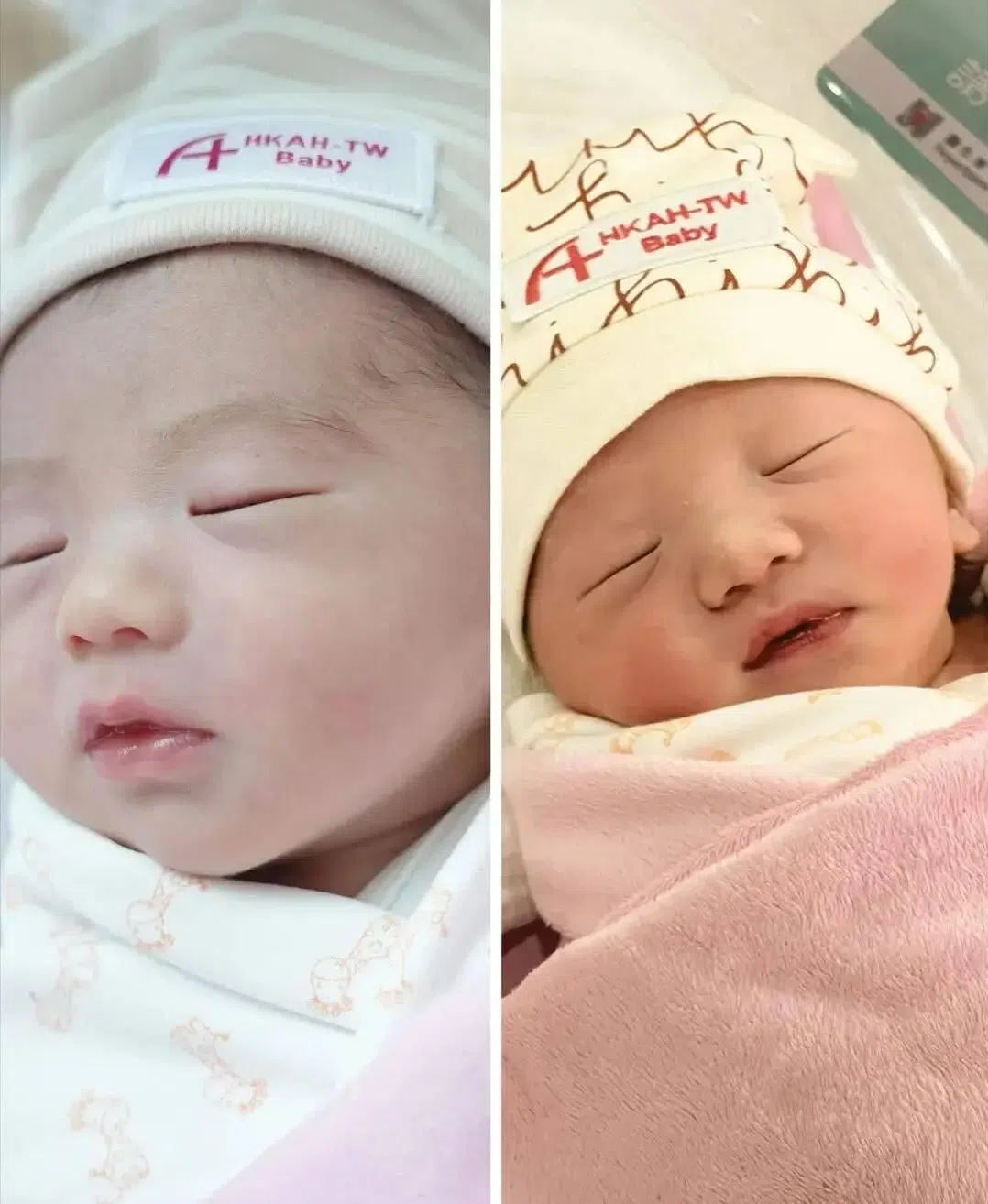 袁伟豪晒出两个儿子的宝宝照，让网民猜猜谁是谁。（互联网）