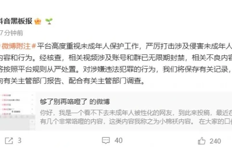 中国疑似出现狼父群组 以“穿小棉袄”等暗语交流性侵女儿