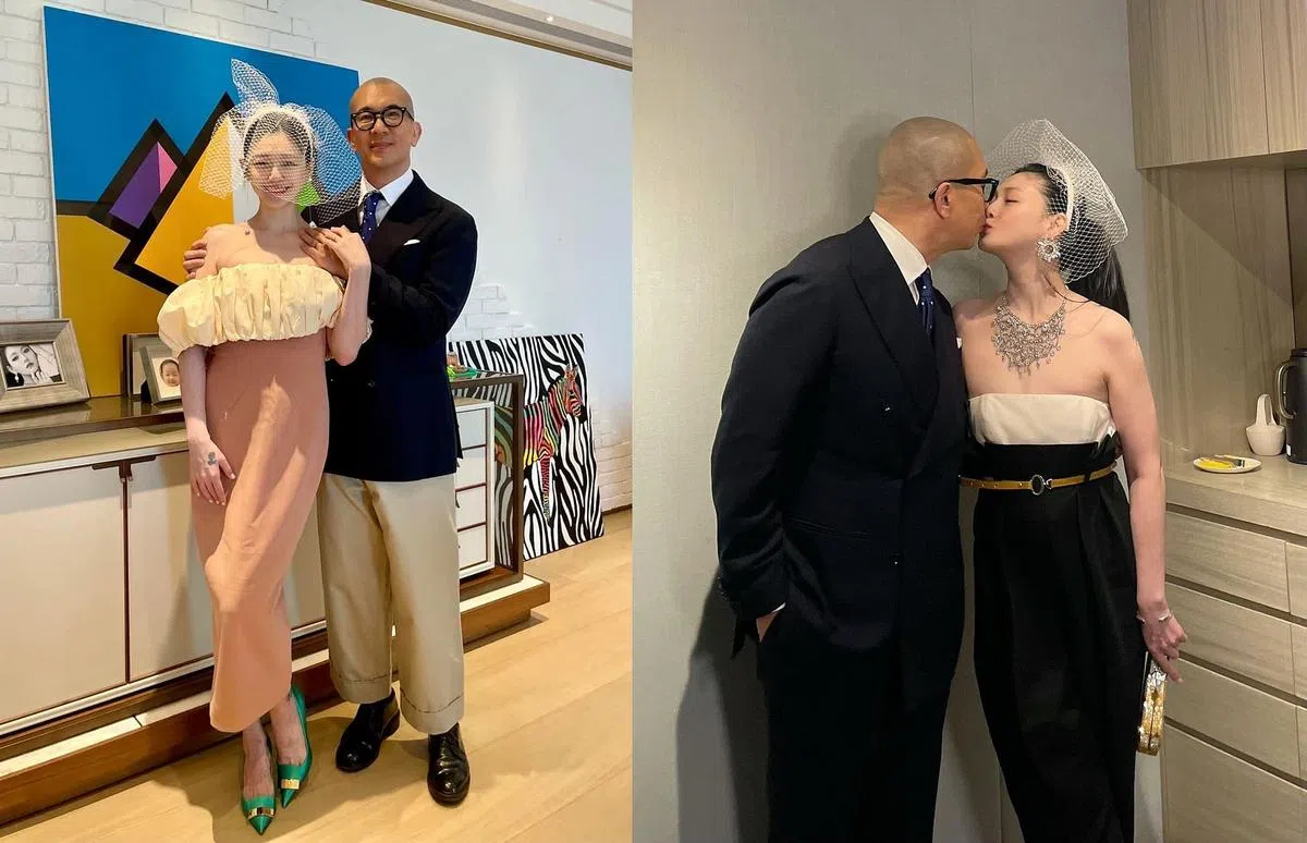 大S与具俊晔再婚时所戴的头纱及珠宝疑是刷汪小菲的卡买的。（取自艺人Instagram）