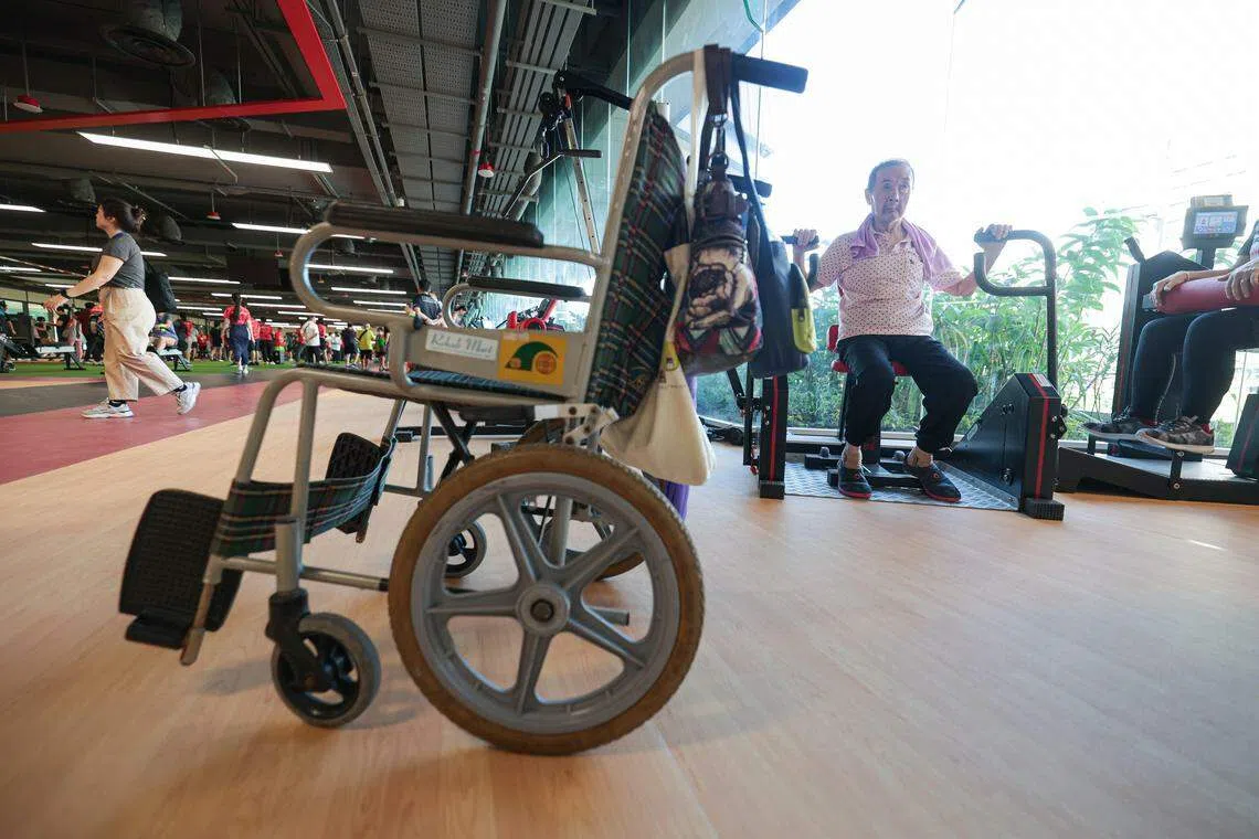 新健身房设有适合不同能力的公众的设施，让年长者和体障者能以更安全、有效的方式活动身体。（李冠卫摄）