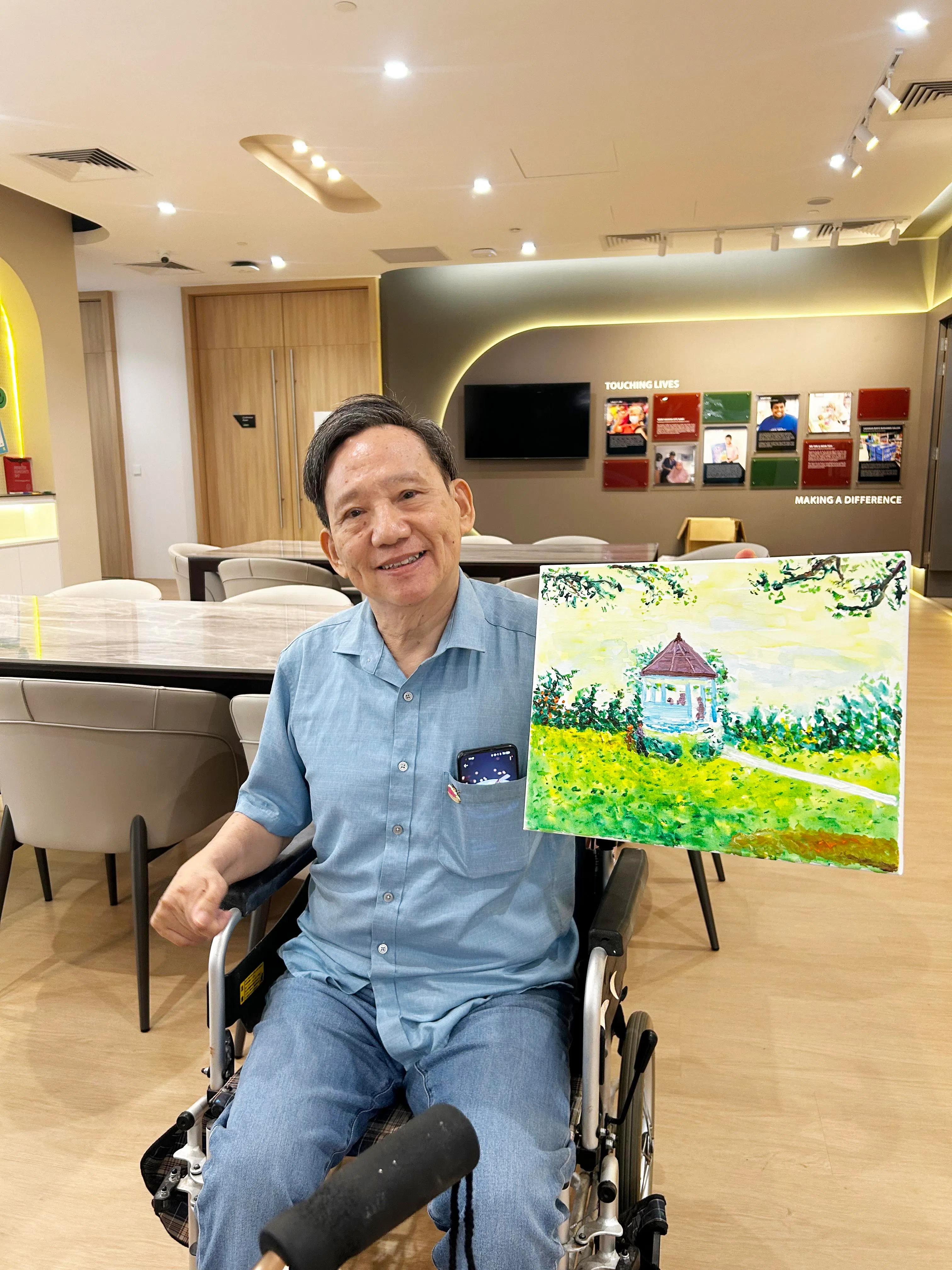 王志辉尤其喜爱画风景画和静物写生。（受访者提供）