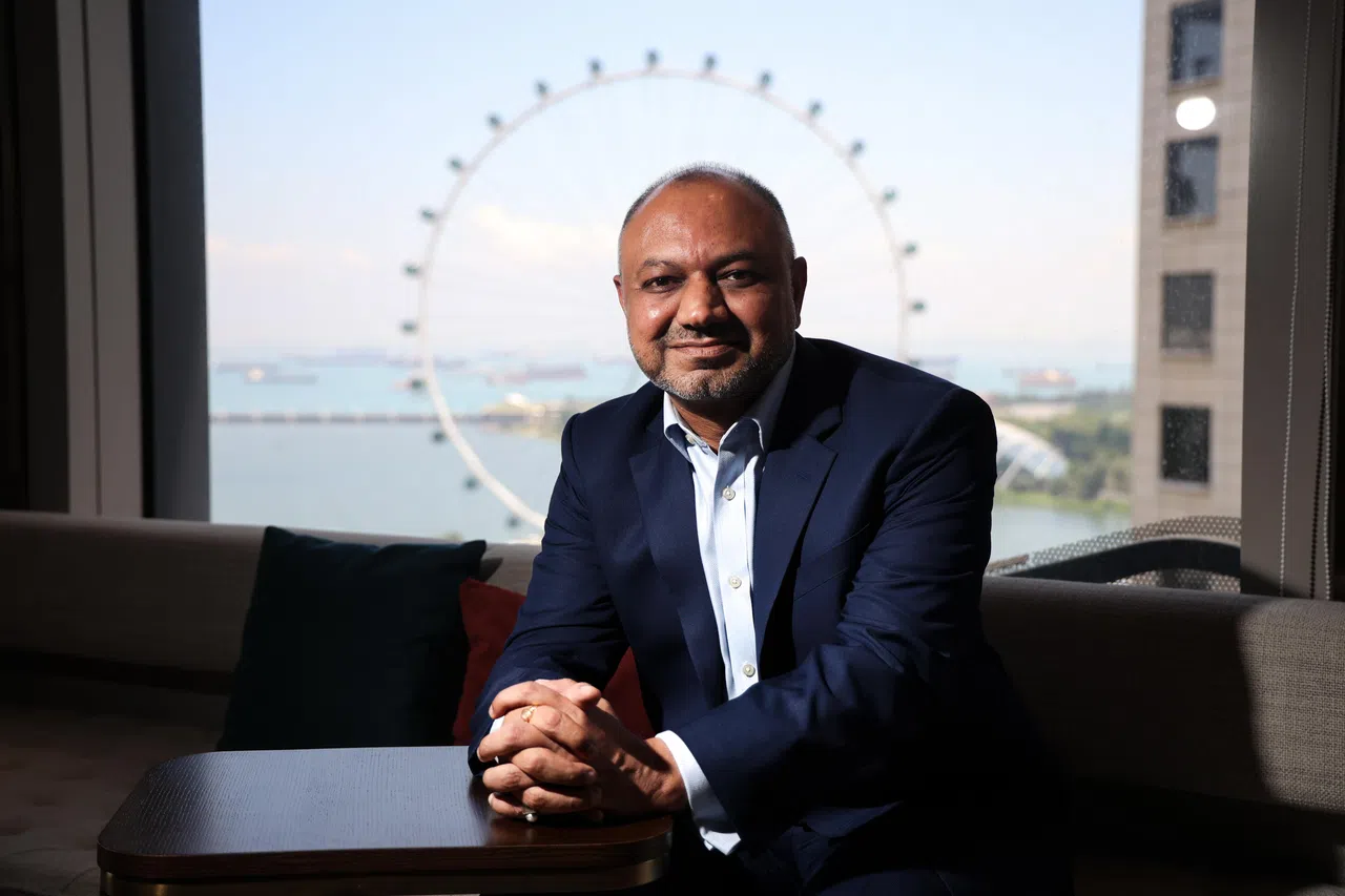 SunCable临时首席执行官兼首席运营官帕特尔说，初步估计项目完成后每年可抵消600万公吨二氧化碳。（关俊威摄）