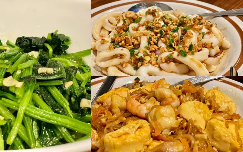 郭蕙琪医生的家婆会安排三餐，图为家婆煮的三道家常菜。（受访者提供）