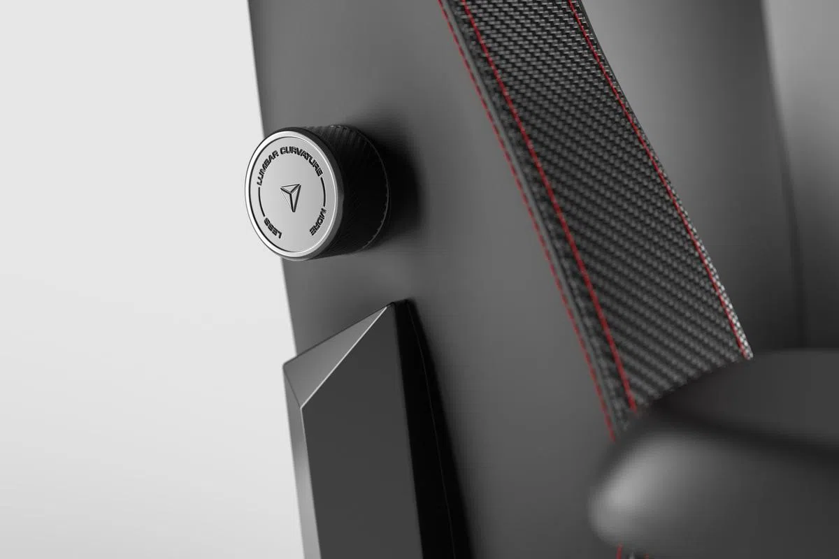 通过旋钮可调节腰椎支撑系统。（照片由厂商提供）