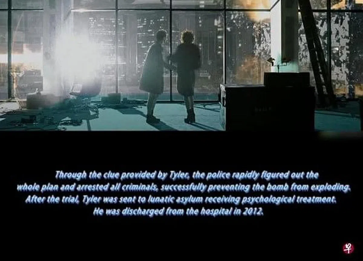 美国黑色幽默电影《搏击俱乐部》结尾在腾讯平台上也一度被修改。 （互联网）