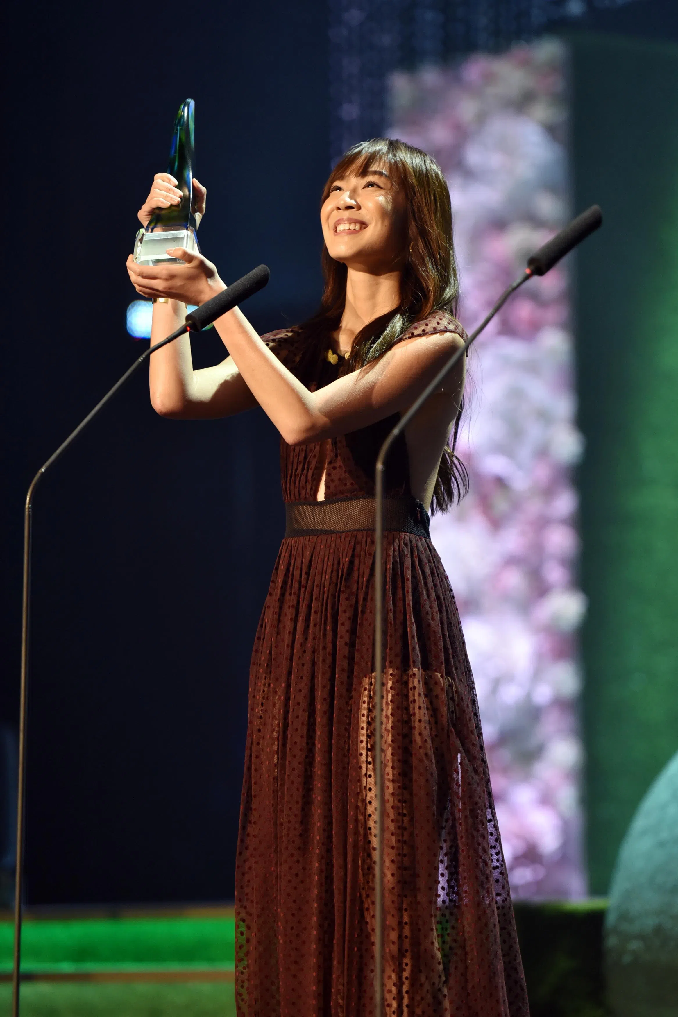 陈欣淇在2016年的红星大奖上，凭重头剧《志在四方2》获得最佳女配角奖。（档案照）
