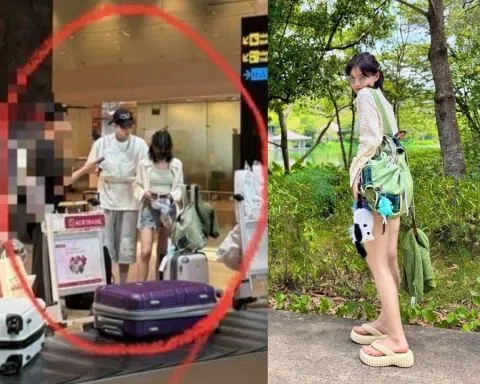 有人拍到金裕贞与金度勋一同现身越南芽庄机场。（互联网）