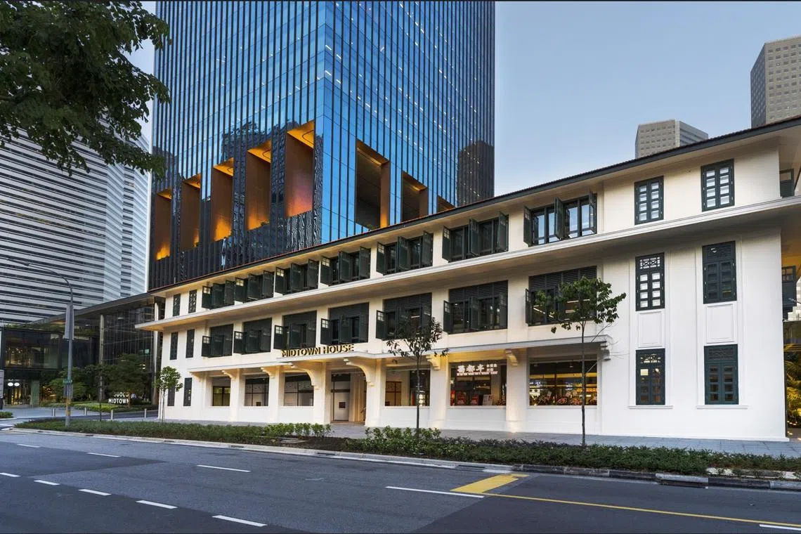 前美芝路警察局是1930年代殖民地时期建成的，保留修复后，现为国浩时代城的Midtown House餐区之一。（受访者提供）