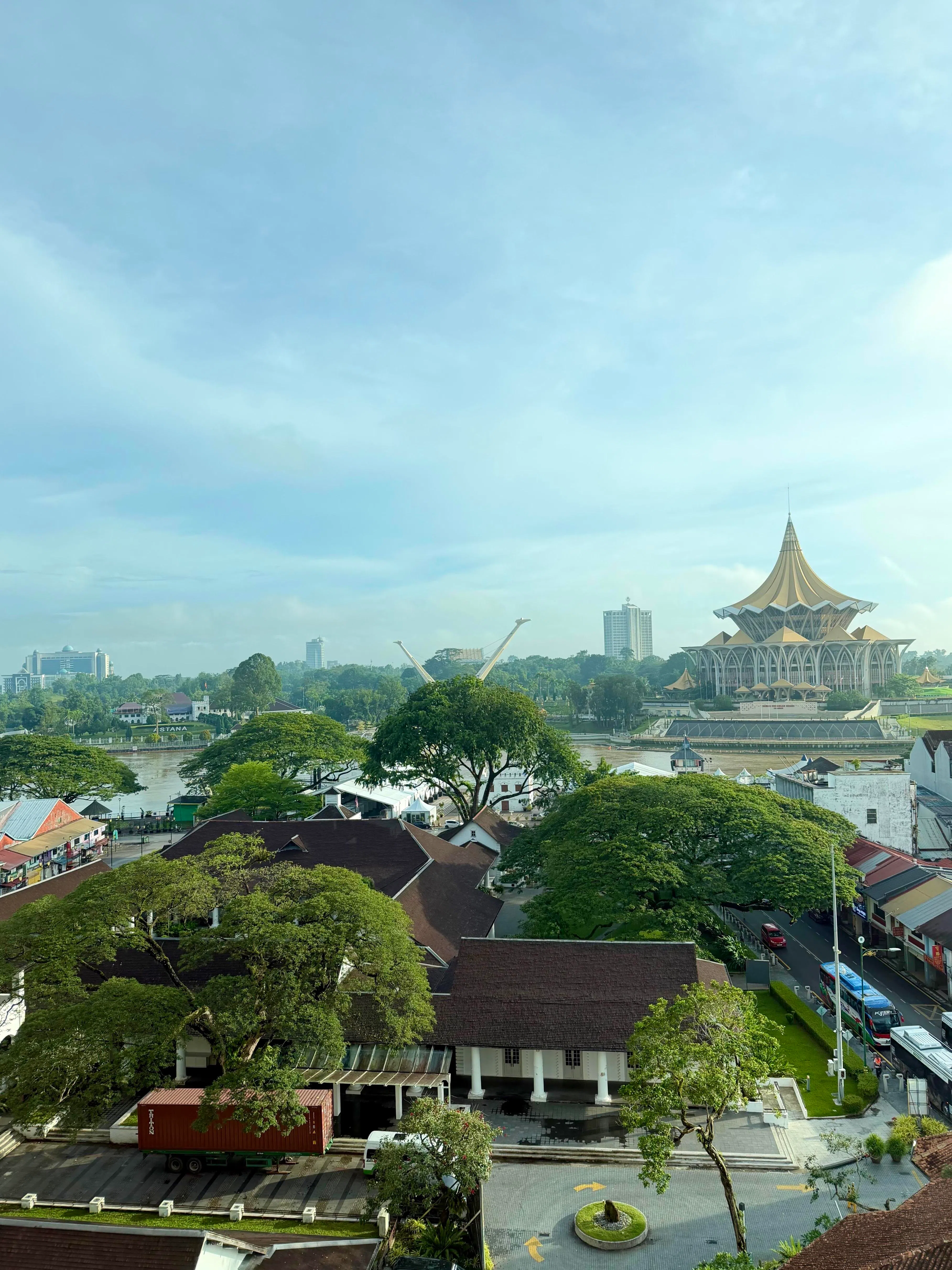 酒店窗外的景色。（顾功垒摄）