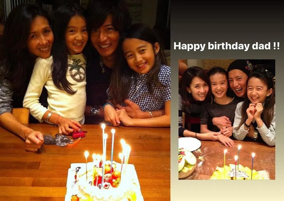 木村拓哉去年生日家人晒昔日全家福。（IG）