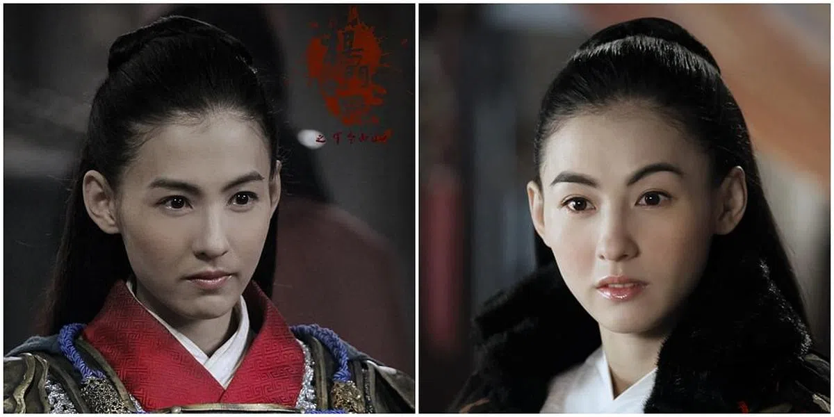 张柏芝在电影《杨门女将之军令如山》中饰演穆桂英一角。（图/互联网）