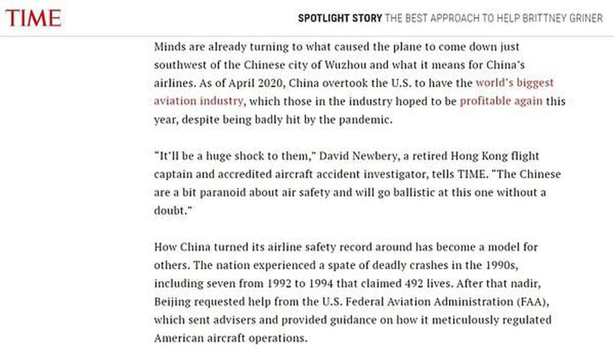 David Newbery在《时代杂志》的受访内容。（互联网）