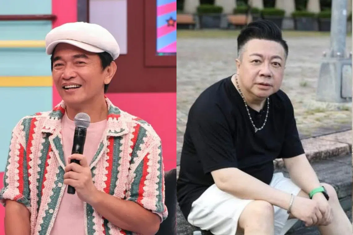 吴宗宪（左）和董至成得知沈玉琳病况后都表示慰问。（互联网）