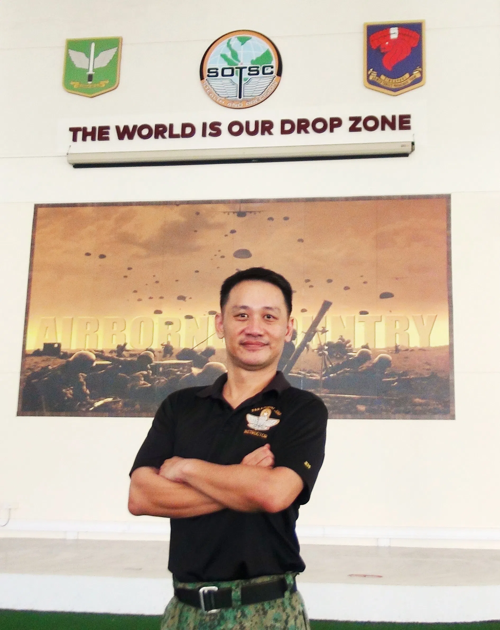 王劲翰复原情况良好，今年4月中已获医生证明健康状况佳，可恢复自由落体训练。（新加坡武装部队提供）