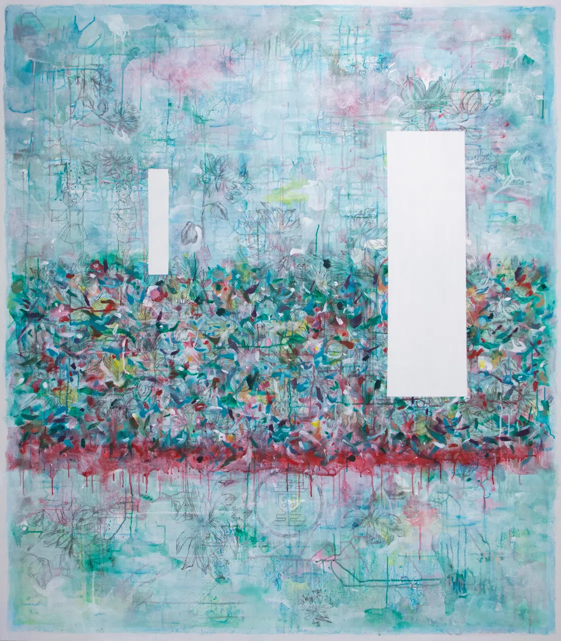 李志亚克力画《世界儿童》系列之一《变白》。（谁先觉画廊提供）