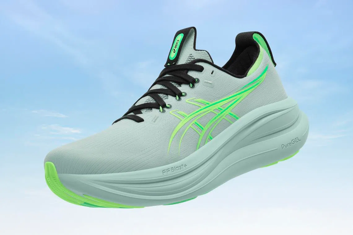 Gel-Nimbus 28跑步鞋适合日常慢跑或长距离训练。（品牌提供）