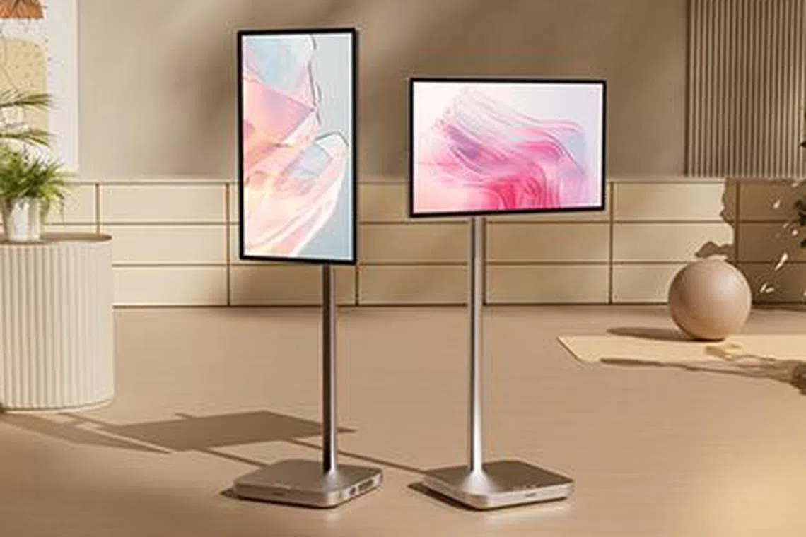本地首款配备40W扬声器的Prism+ Roam Ultra 32英寸4K智能可移动安卓电视机。（商家提供）