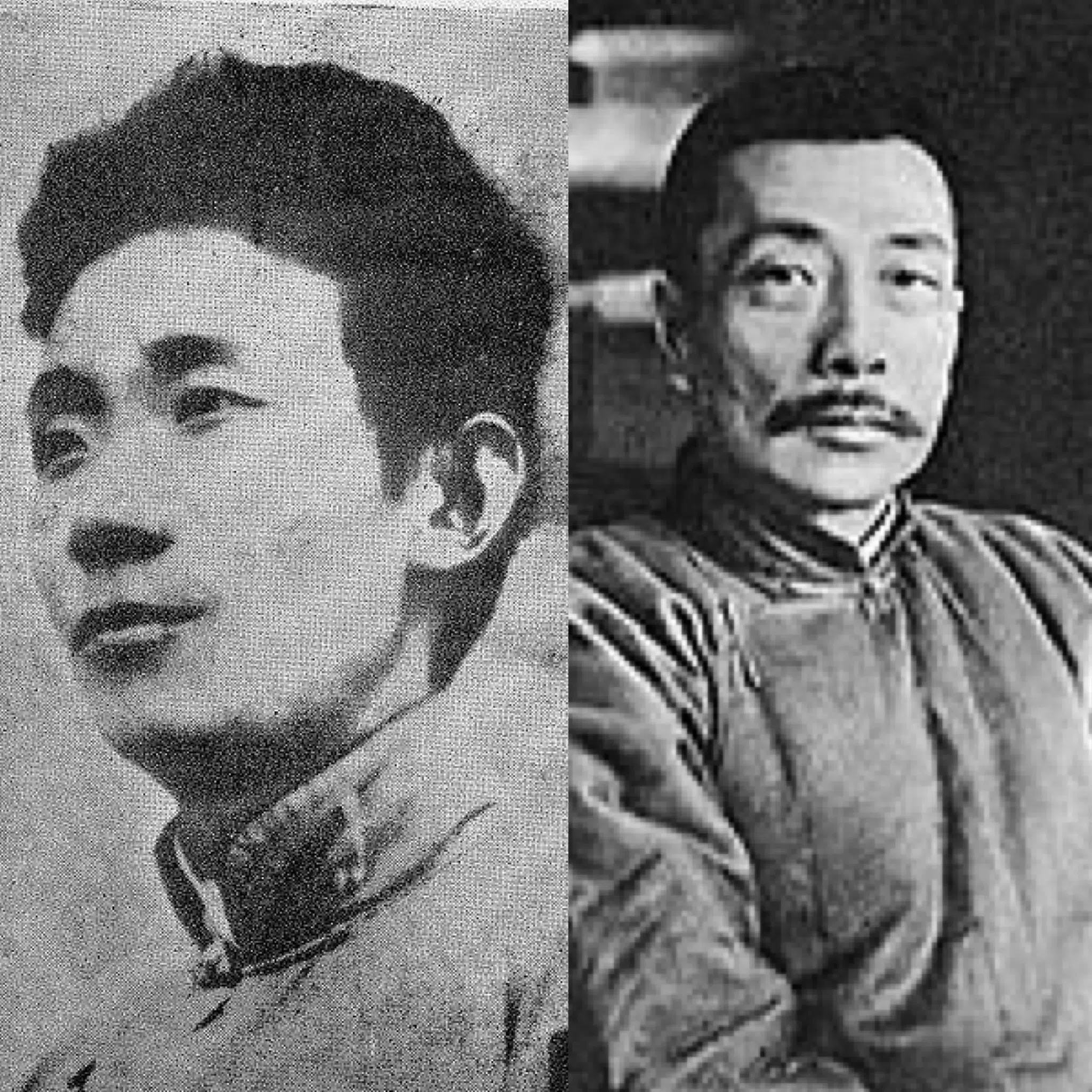 鲁迅（右图）欣赏郁达夫（左图）的真率，对他惺惺相惜。（互联网合成）