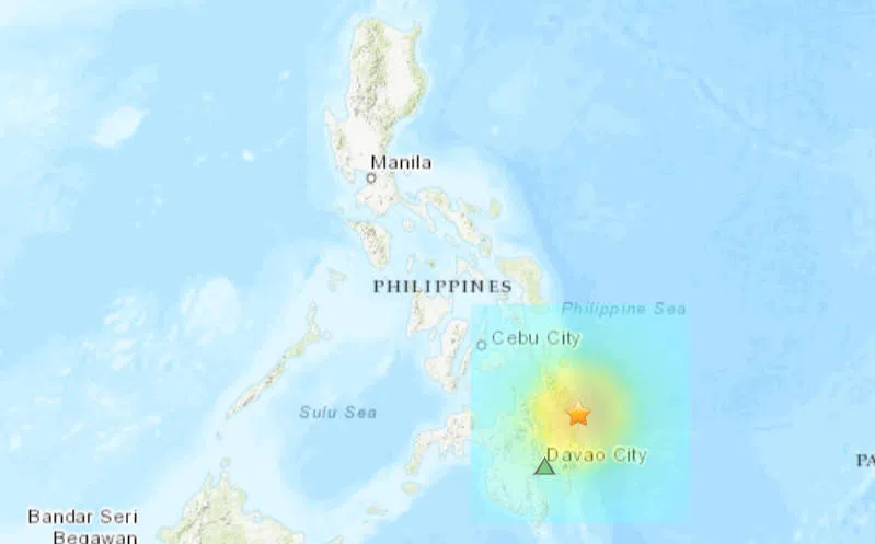 地震发生后，美国地质调查局（USGS）发布了海啸警报。（美国地质调查局截图）