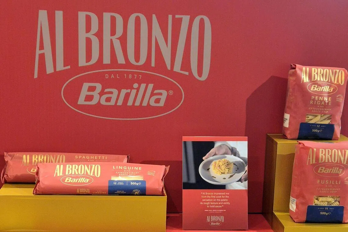 百味来最新推出的“Al Bronzo”系列有四款面条。（陈爱薇摄）