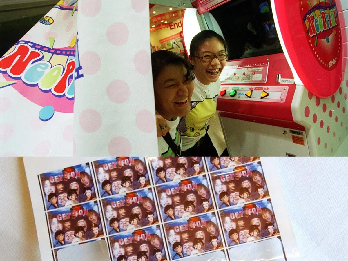 90年代末流行的大头贴（Neoprint）（档案照）。