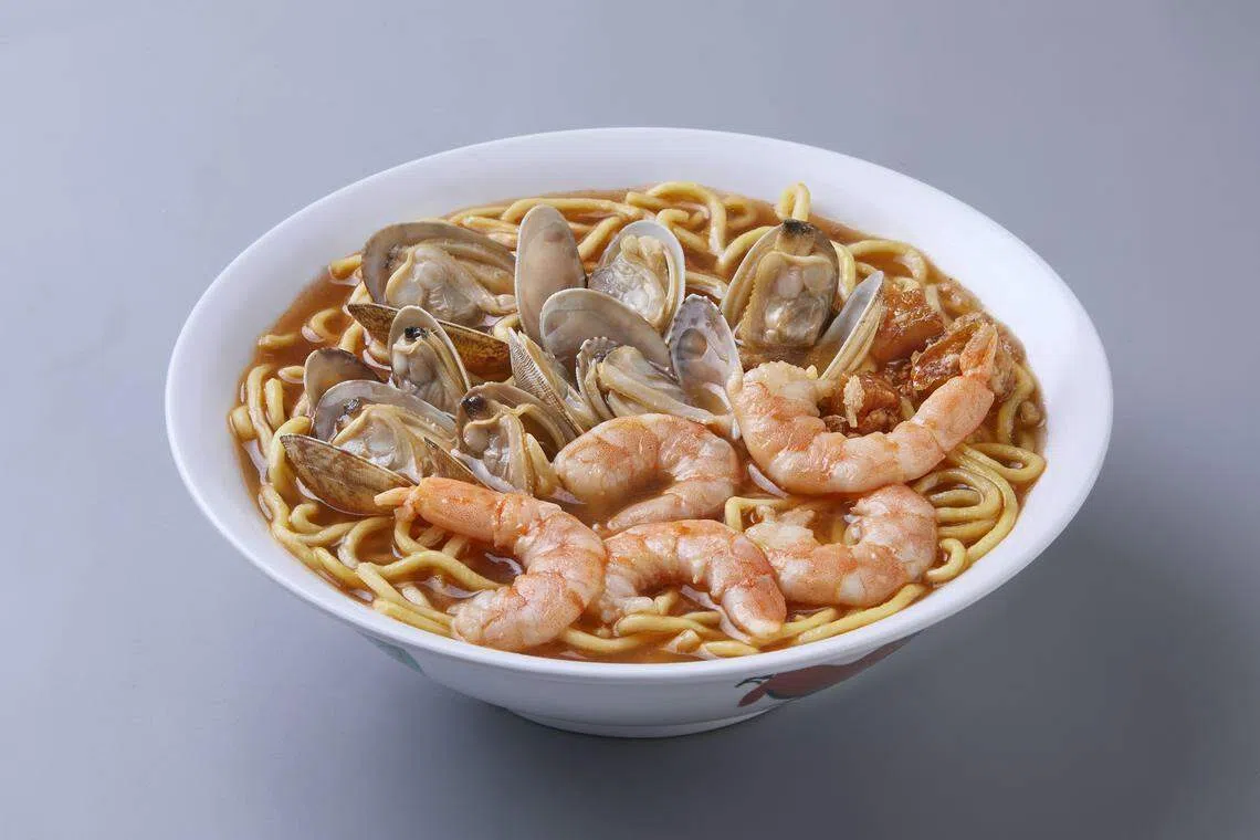 蛤蜊虾面滋味鲜美浓郁。（品牌提供）