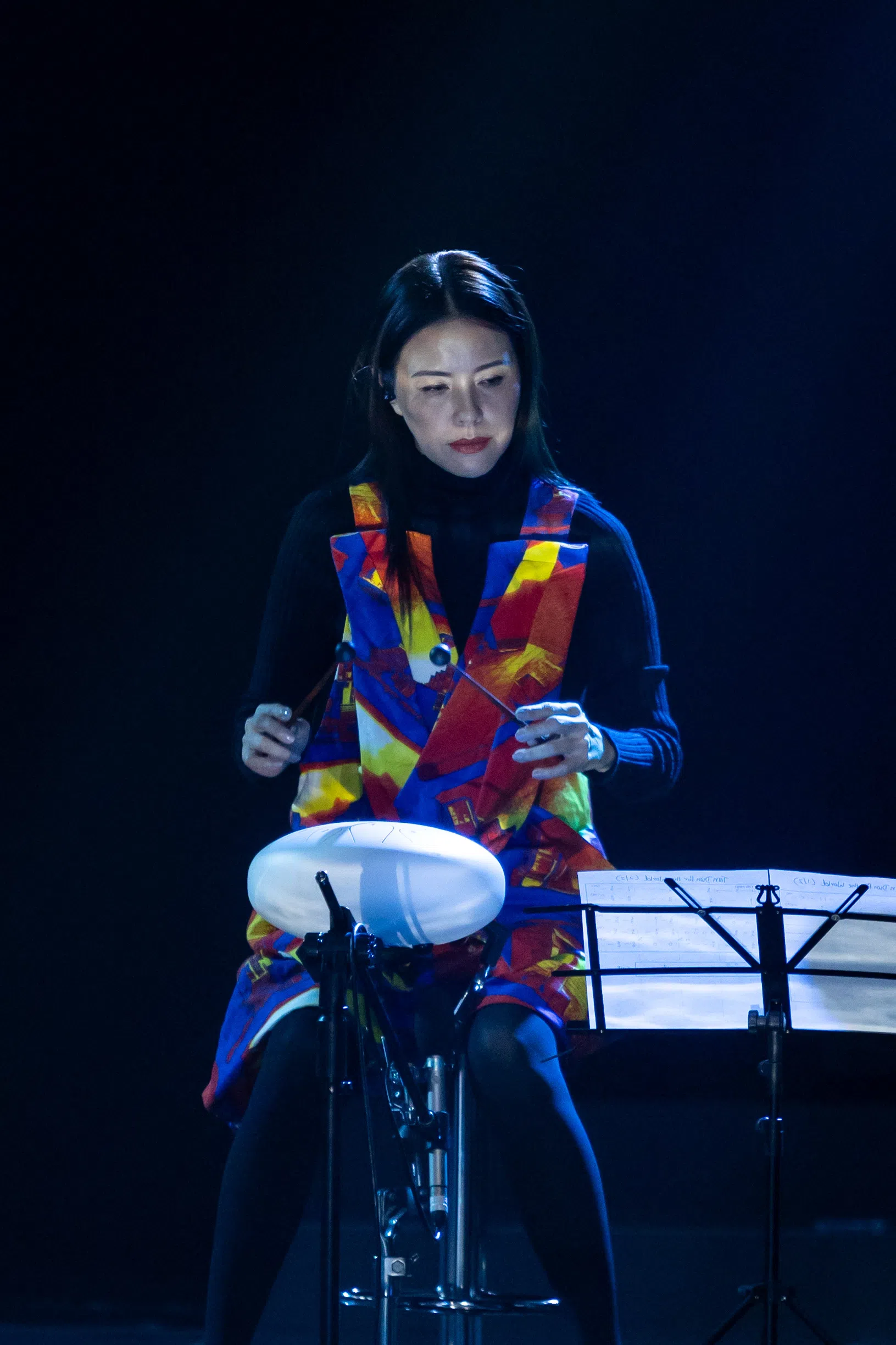 郑惠玉将以空灵鼓为总统和夫人伴奏。（新传媒提供）