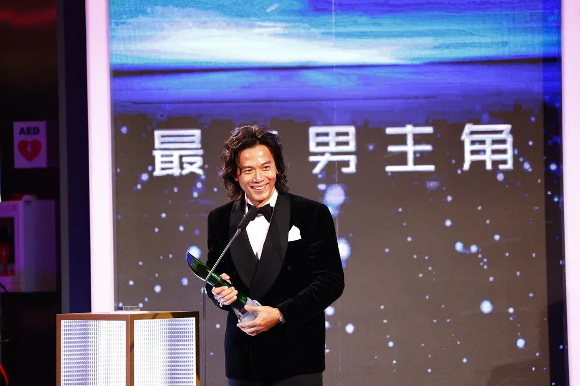 戚玉武2021年凭《我的女侠罗明依》，第三度获颁“最佳男主角”奖。（档案照）