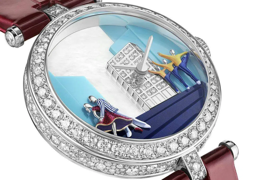 梵克雅宝的Lady Danse和Lady Danse Duo（图）高级珠宝腕表，延续舞蹈在上世纪40年代所启发的创作灵感。（品牌提供）