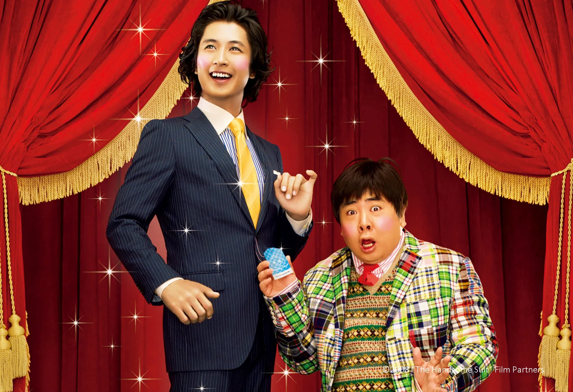 由冢地武雅（右）和谷原章介等人主演的2008年爆笑喜剧片《帅哥西装》也在JFFO放映。（新加坡电影协会提供）