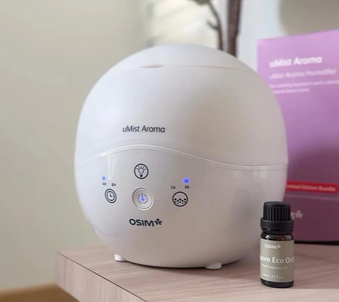 Osim推出的胡姬花香精油可通过uMist Aroma Humidifier释放香气。（互联网）