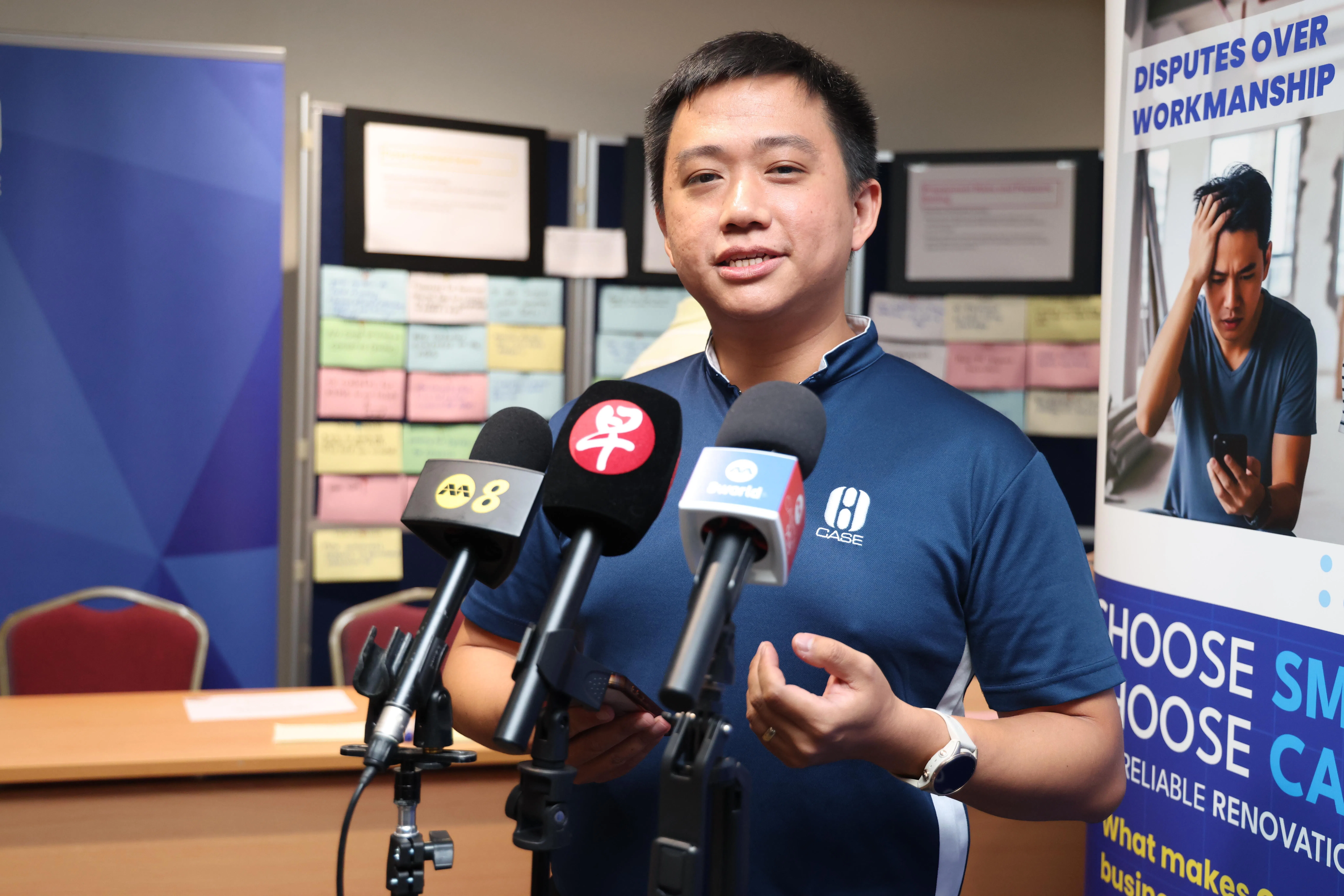 消协执行理事长郑海鸿说，消协一般收到的投诉与装修、预付配套和电商等相关，由于网购习惯越来越普遍，相关投诉也随之增加。（郑一鸣摄）