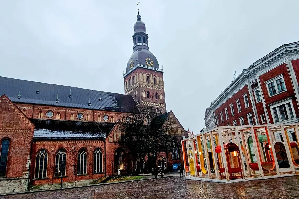 里加主教座堂为波罗的海最大中世纪教堂。（客桑摄）