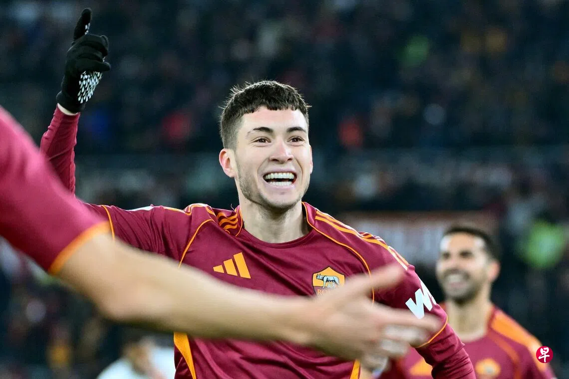 主场两球拿下萨索洛罗马升至意甲第三| 联合早报