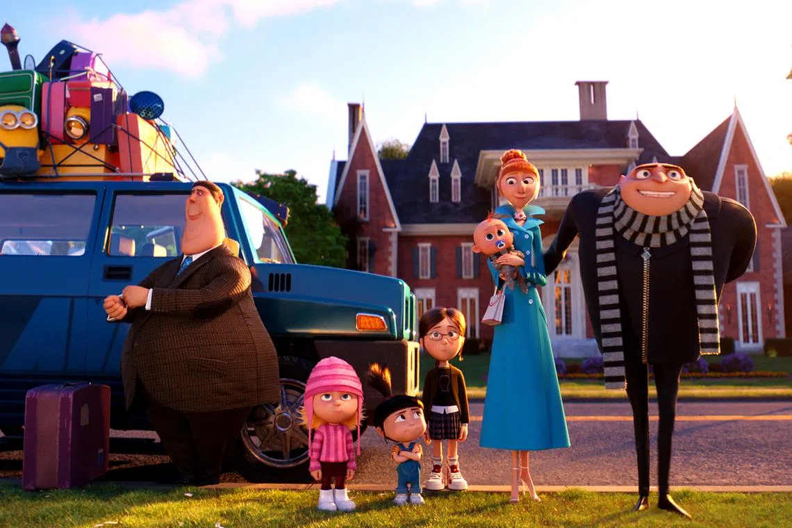 《神偷奶爸4》卖萌卖笑，依旧有卖座力。（联邦影业提供）