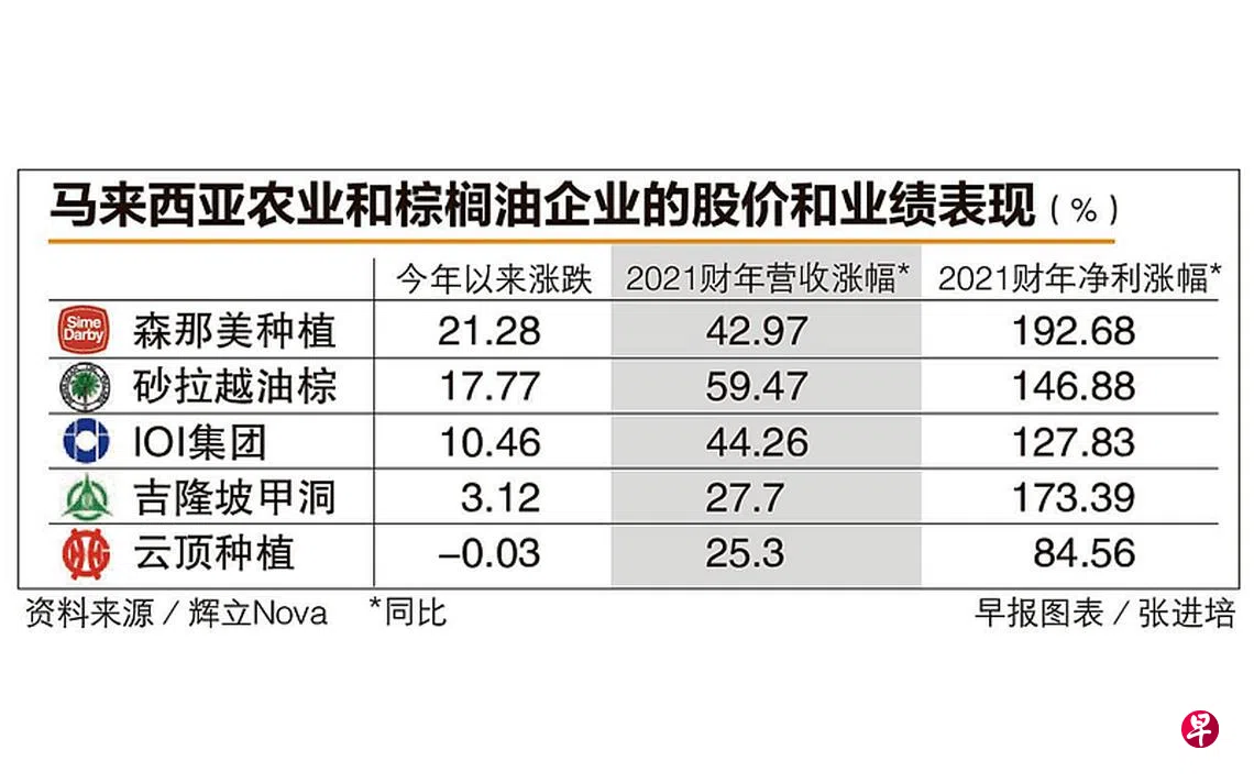 马来西亚的农业和棕榈油企业| 联合早报
