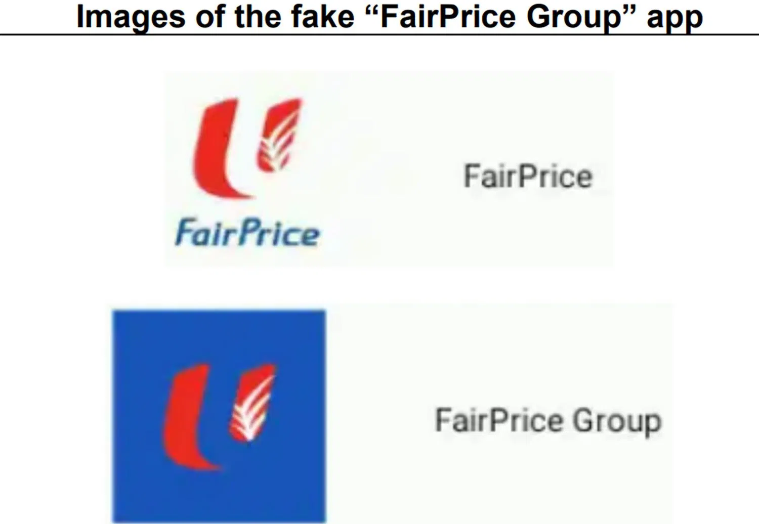 骗子仿冒职总平价超市手机应用，让受害者信以为真。（新加坡警察部队提供）