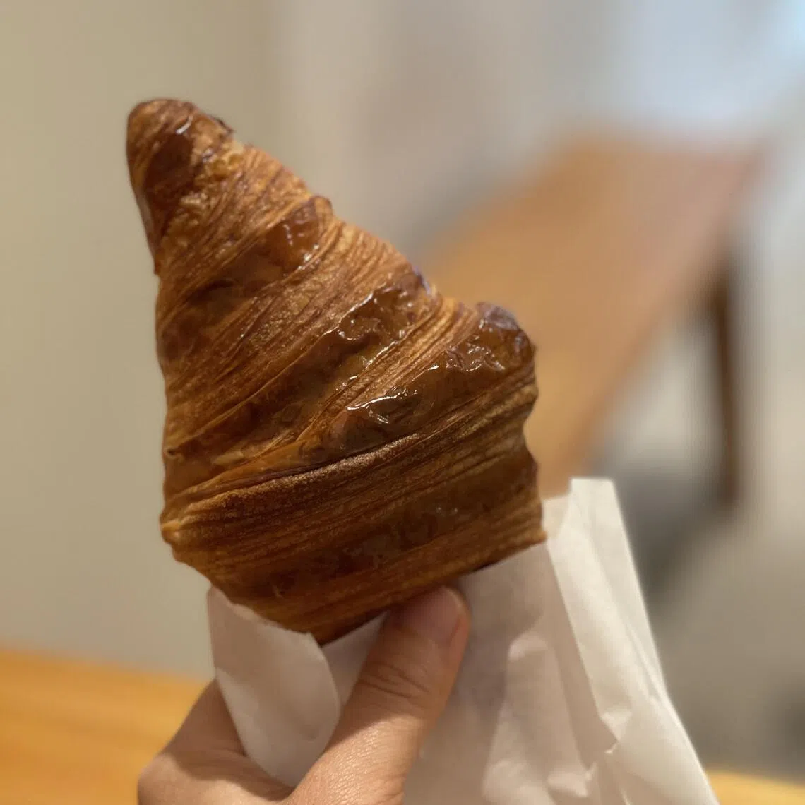 Petit Pain面包店的招牌牛角面包。（黄靖晶摄）