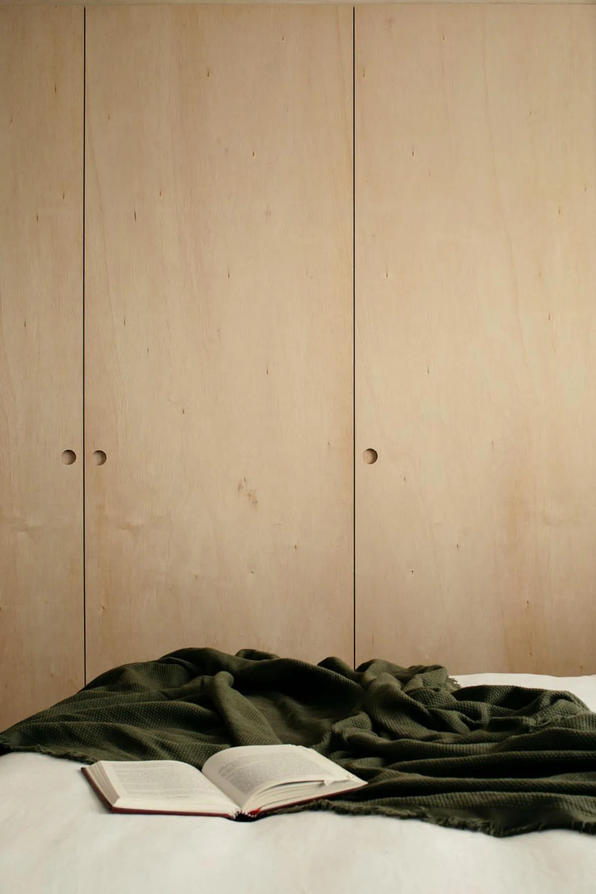 家里的壁橱都没有门把，把手指伸入洞口，就能把门打开。