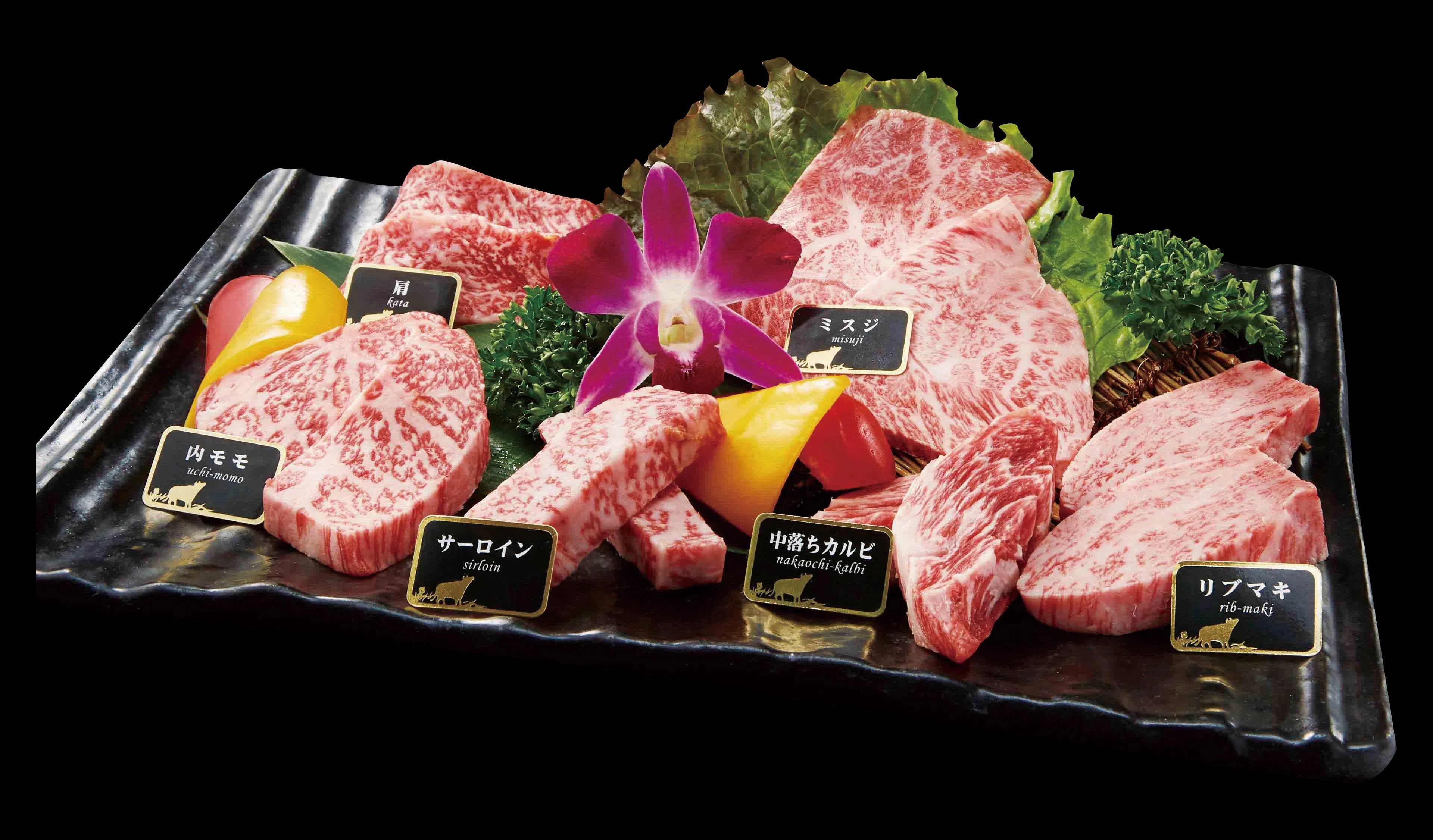 可供双人享用的厨师做主套餐，包含六种精选和牛部位。（餐馆提供）